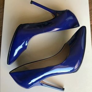 royal blue patent leather shoes